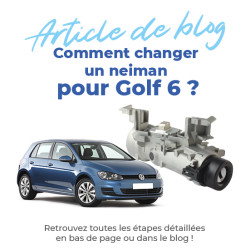 Neiman pour Golf 6 (2008-2016) avec barillet contacteur et double de clés 8E0905855A, 1K0905851, 1K0905865 8