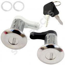 2 serrures de porte pour Peugeot 106 (3 portes uniquement) (1991-2003) avant gauche + avant droit. Vendu avec double clés 2