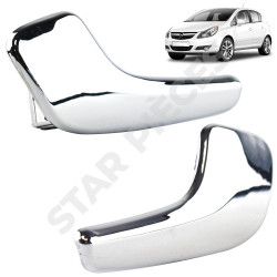 Poignées de porte intérieure pour Opel Corsa D (2006-2014) poignée gauche + poignée droite / avant ou arrière (chromée) 2
