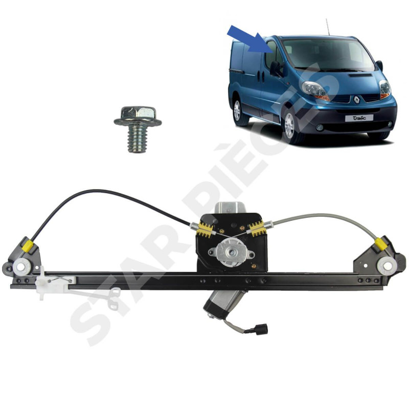Lève-vitre électrique Avant Droit Pour Opel Vivaro 2 1.6 CDTI (2014+) - Réf. 93867657