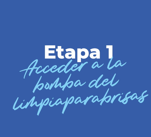 Acceder a la bomba del limpiaparabrisas de Clio 2