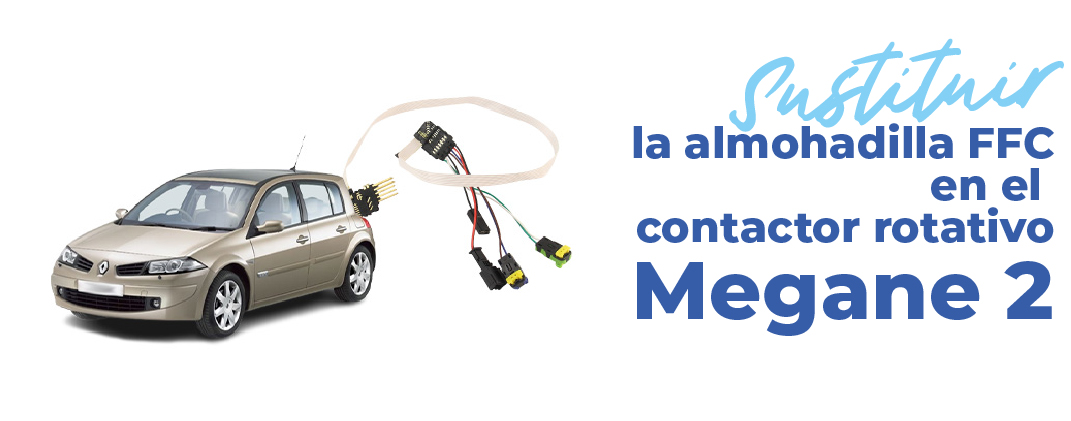 ¿Cómo reparar la almohadilla FFC en el contactor rotativo de su Megane 2?