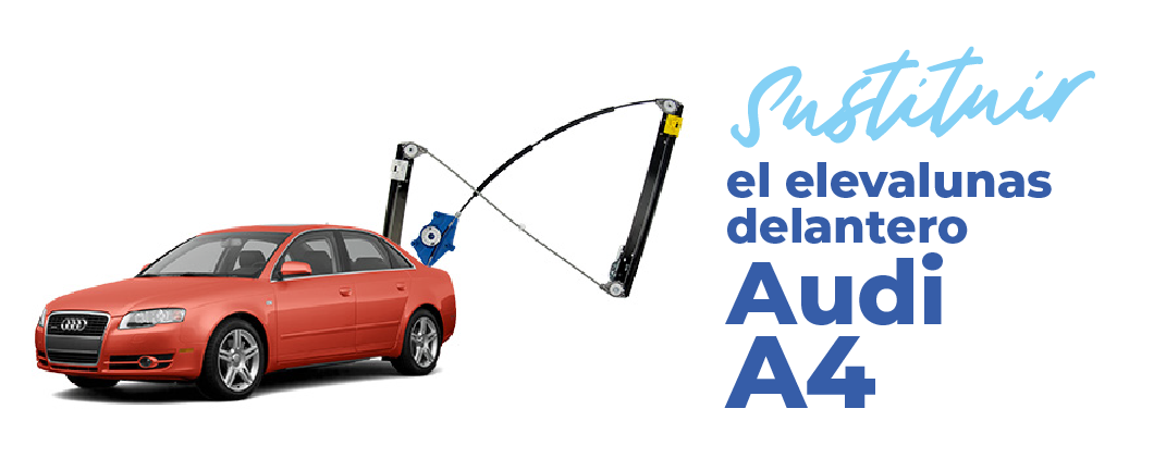 ¿Cómo se cambia el elevalunas delantero de un Audi A4?