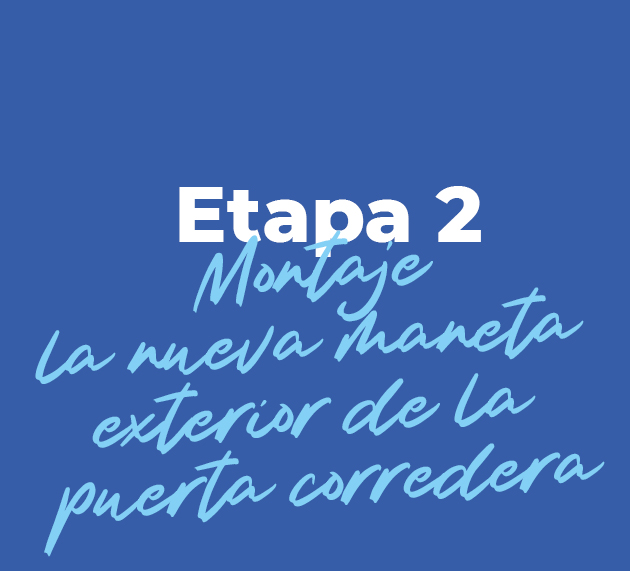 Colocar la nueva manilla exterior de la puerta corredera boxer ducato y jumper