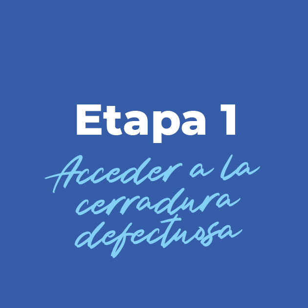 Acceder a la cerradura defectuosa de su E53
