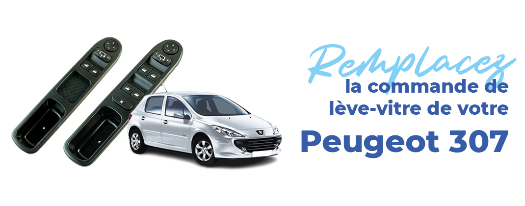 Remplacer Bouton leve vitre Peugeot 207 307 2 vitres electriques