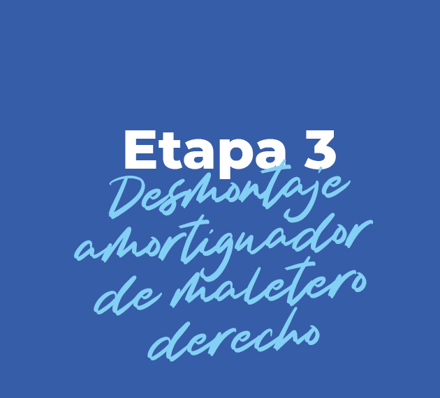etapa 3 desmontaje amortiguador maletero derecho defectuoso clio 2