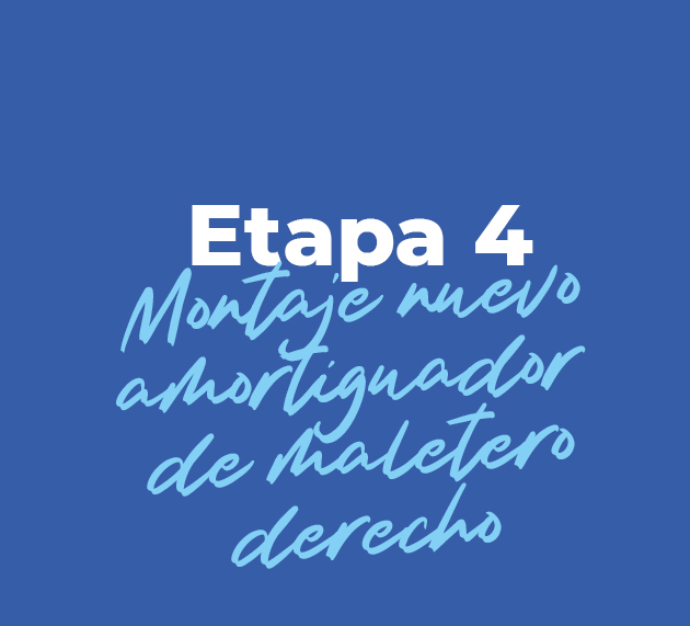 etapa 4 montaje nuevo amortiguador maletero derecho clio 2