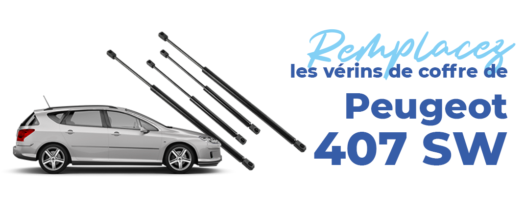 remplacez verin coffre peugeot 407 sw