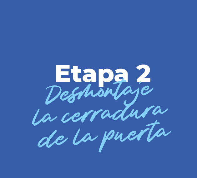 etapa 2 desmontaje cerradura defectuosa de la puerta renault super 5