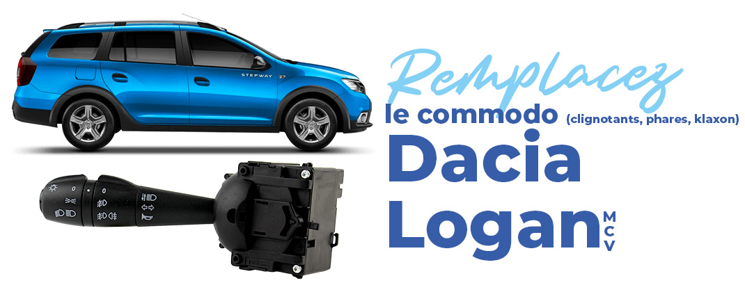 Commutateur Commodo phare klaxon clignotant pour Dacia Logan 2 Dokker  Sandero