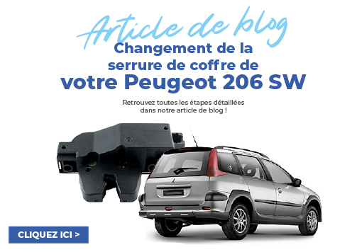 Moteur de centralisation serrure de coffre arrière pour Peugeot 206