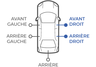 Poignée de porte intérieure pour Seat Ibiza et Seat Cordoba et